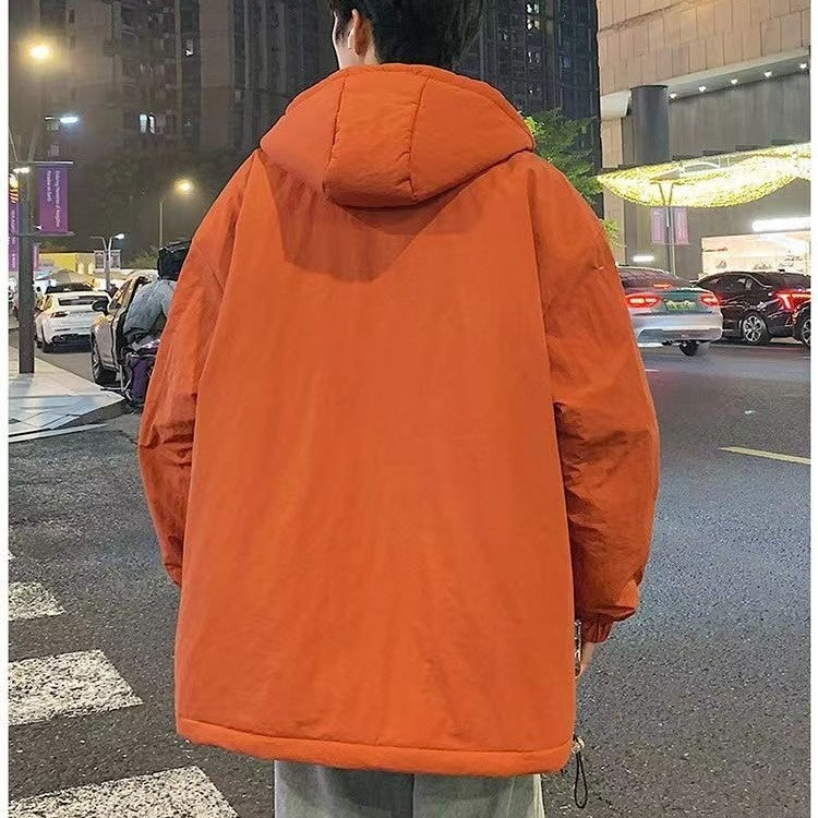 Plus Size Cotton Coat Men's Winter New Hooded Padded Cotton Coat Korean Style Plus Size Cotton Coat Men's Winter New Hooded Padded Cotton Coat Korean Style