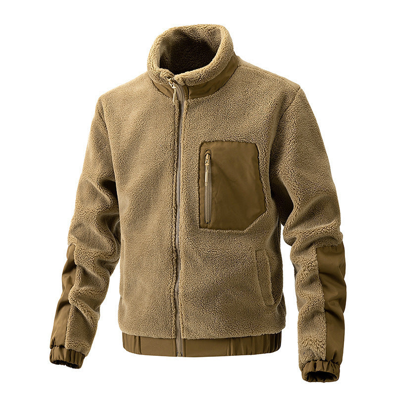 Berber Fleece Coat Men's Autumn And Winter Stand Collar Berber Fleece Coat Men's Autumn And Winter Stand Collar