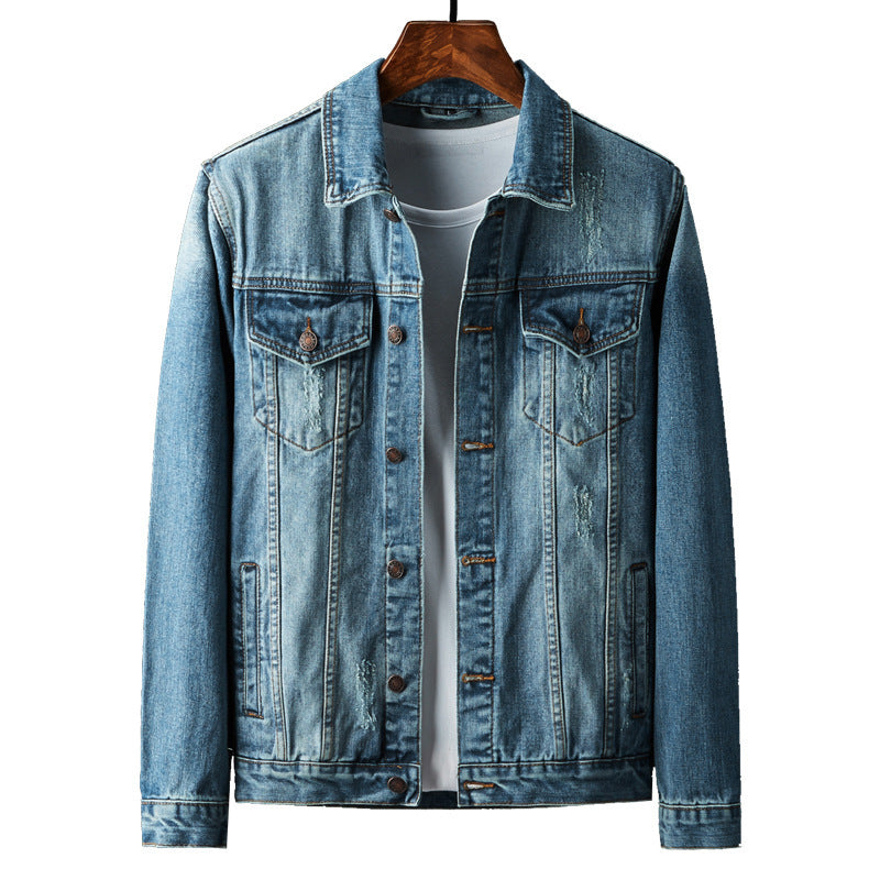 Plus Size Denim Coat Men's Denim Clothes Jacket Plus Size Denim Coat Men's Denim Clothes Jacket