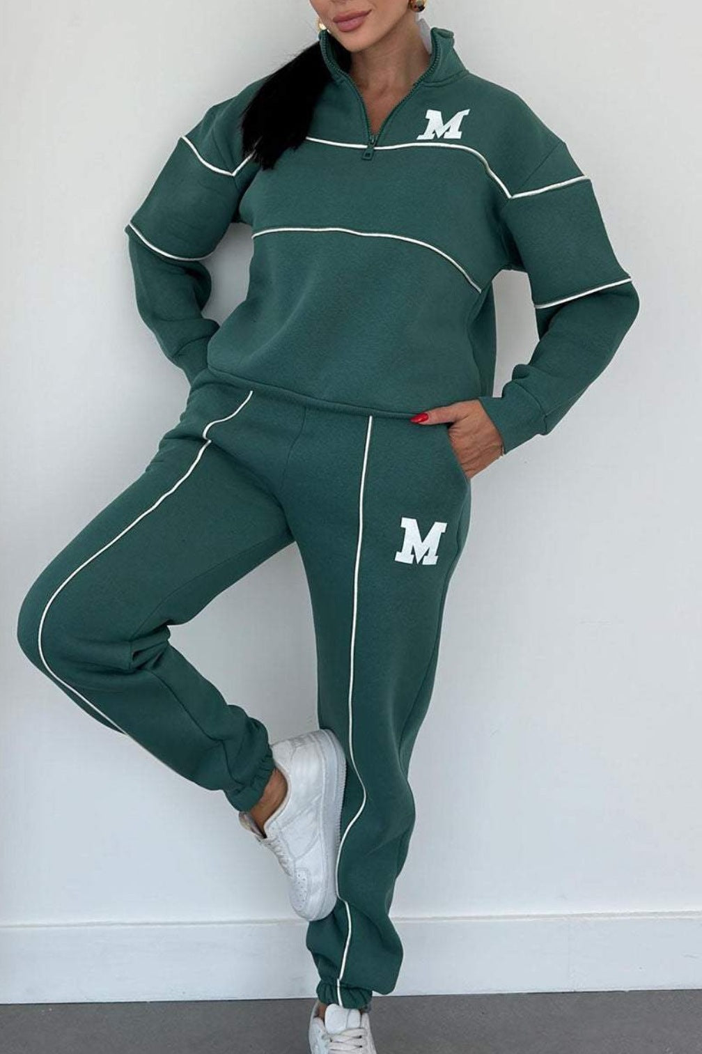 Womens 2 Piece Outfits Lounge Hoodless Pullover Sweatshirt Sweatsuit Sets Sweatshirt Baggy Fashion Sweatpants With Pockets Womens 2 Piece Outfits Lounge Hoodless Pullover Sweatshirt Sweatsuit Sets Sweatshirt Baggy Fashion Sweatpants With Pockets
