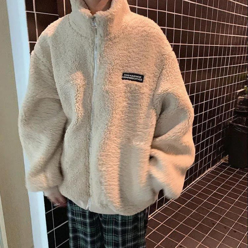 Stand Collar Lamb Plush Thickened Coat Stand Collar Lamb Plush Thickened Coat