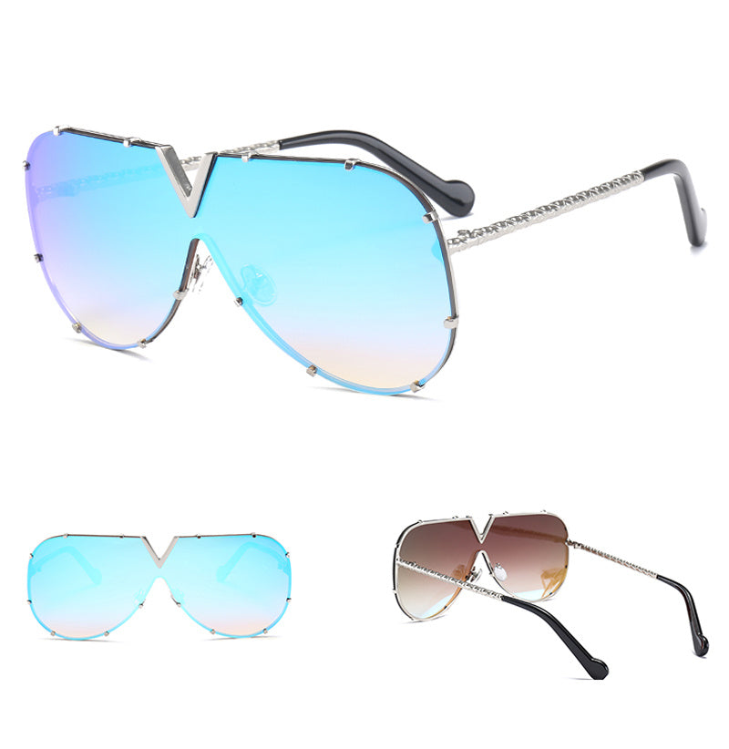 Sunglasses, men, women, men and women, sunglasses, frameless, rivet, personality glasses Sunglasses, men, women, men and women, sunglasses, frameless, rivet, personality glasses