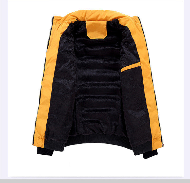 Men's Knitted Sleeves Warm And Velvet Cotton Coat Men's Knitted Sleeves Warm And Velvet Cotton Coat