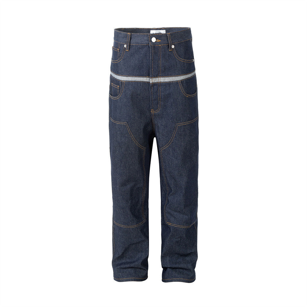 Ins Baggy Straight Trousers Men's Ins Baggy Straight Trousers Men's
