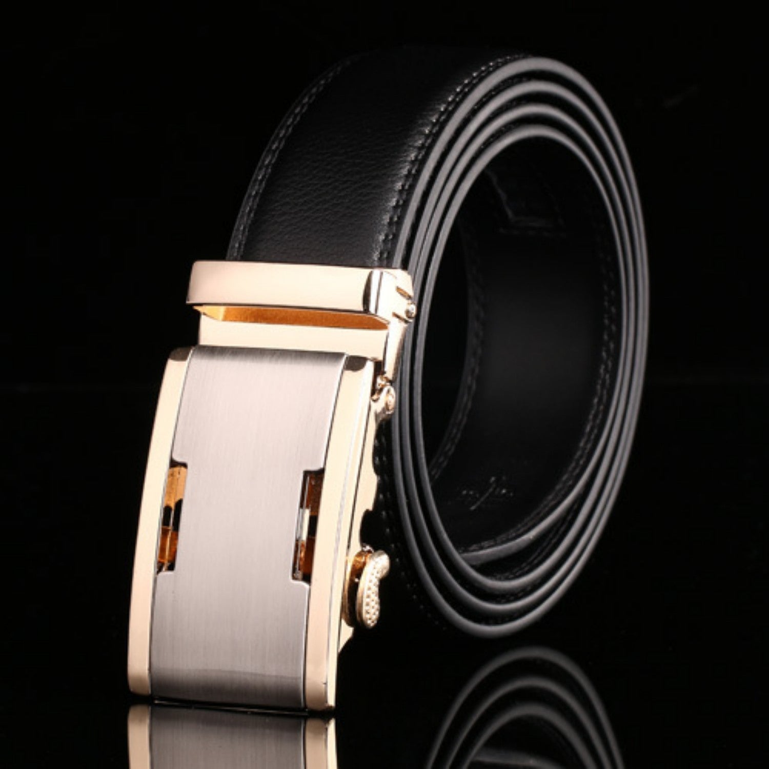 Men's Automatic Buckle Cowhide Belt Men's Automatic Buckle Cowhide Belt