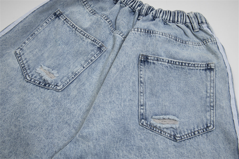 Ripped Raw Hem Jeans Men And Women Ripped Raw Hem Jeans Men And Women