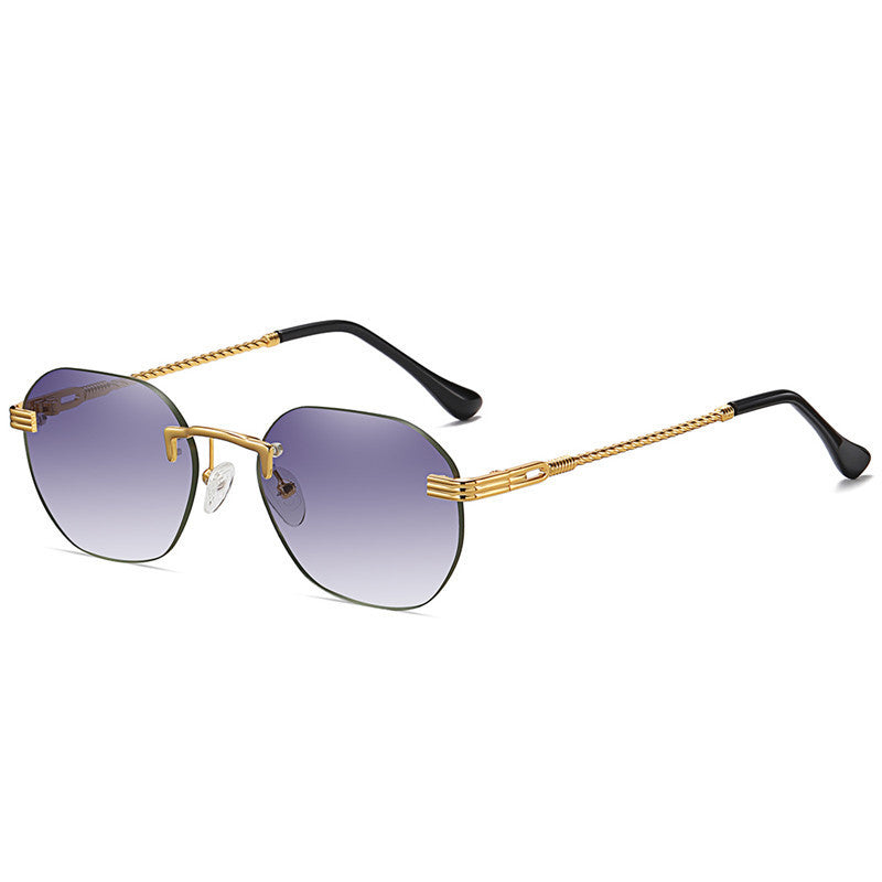 Metal Frameless Sunglasses Men And Women Street Small Frame Fashion Metal Frameless Sunglasses Men And Women Street Small Frame Fashion