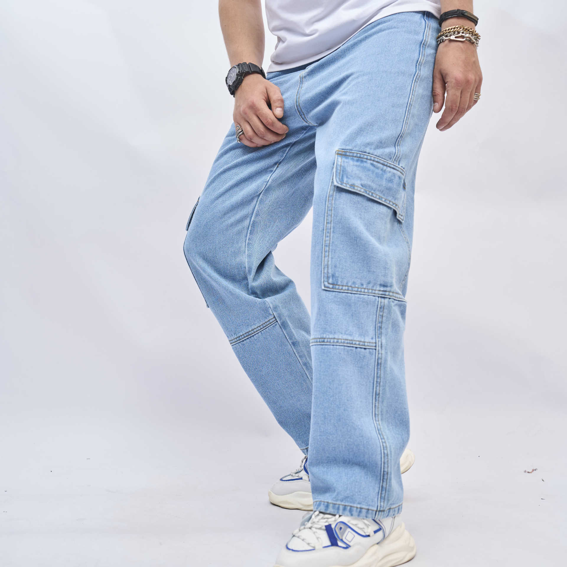 Jeans Men's American Style Trend Loose Jeans Men's American Style Trend Loose