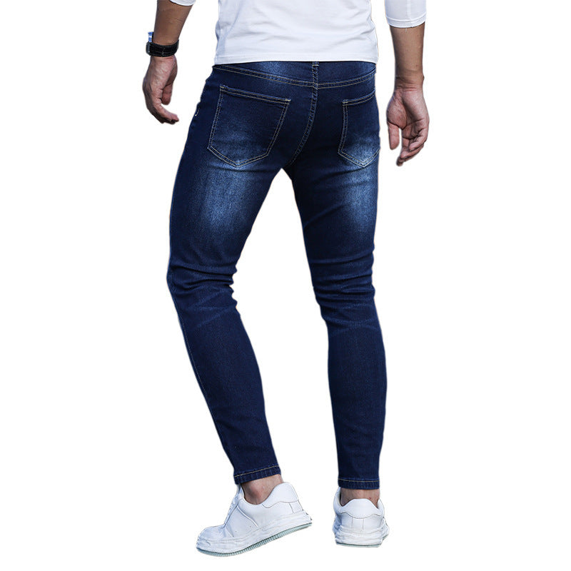 Men's Blue Stretch Skinny Denim Pants Men's Blue Stretch Skinny Denim Pants