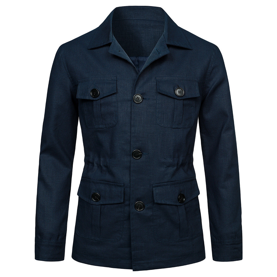 Lapel Multi-pocket Workwear Jacket Men Lapel Multi-pocket Workwear Jacket Men