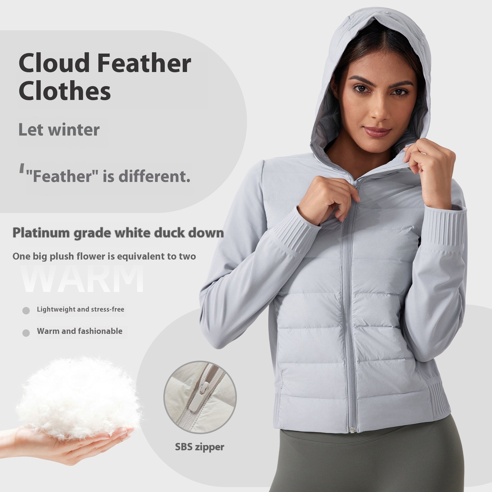 Thin Hood Down Jacket Women's Windproof, Waterproof And Warm Coat Thin Hood Down Jacket Women's Windproof, Waterproof And Warm Coat