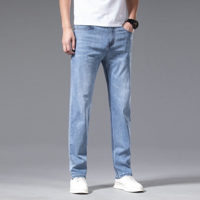Men's Jeans Loose Straight Plus Size Pants Mid-high Waist Men's Jeans Loose Straight Plus Size Pants Mid-high Waist