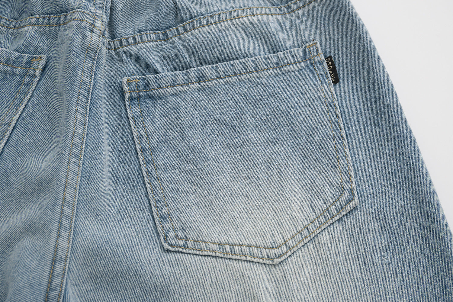Washed And Faded Denim Trousers Men's Fashion Washed And Faded Denim Trousers Men's Fashion