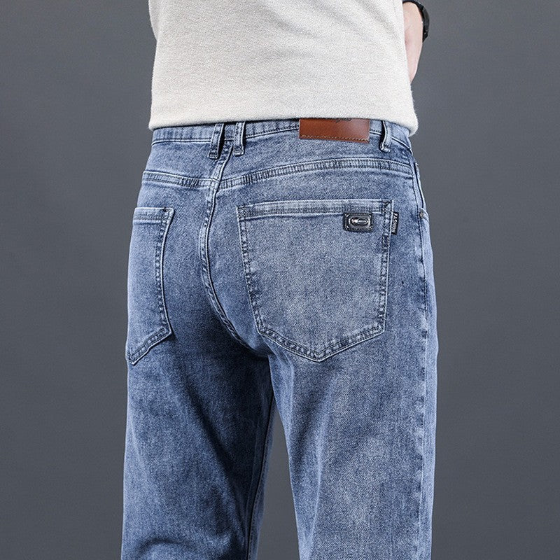 Men's Loose Straight Business Pants Winter Thick Style Trousers Men's Loose Straight Business Pants Winter Thick Style Trousers