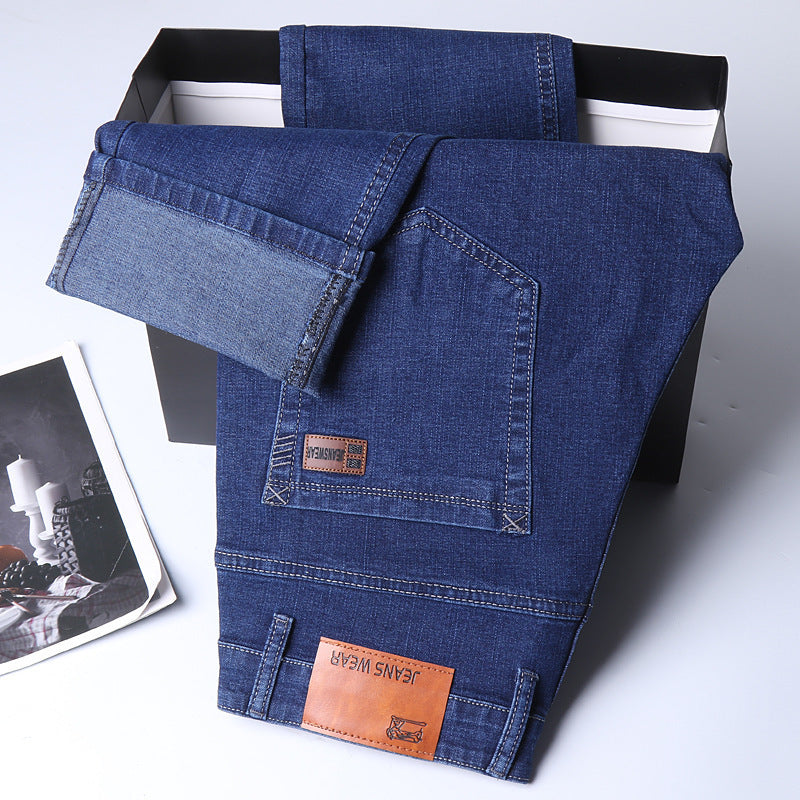 Spring Jeans Men's Elastic Straight Spring Jeans Men's Elastic Straight