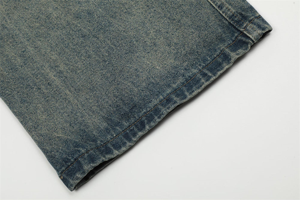 Fashion Washing Workwear Multi-pocket Jeans Men Fashion Washing Workwear Multi-pocket Jeans Men