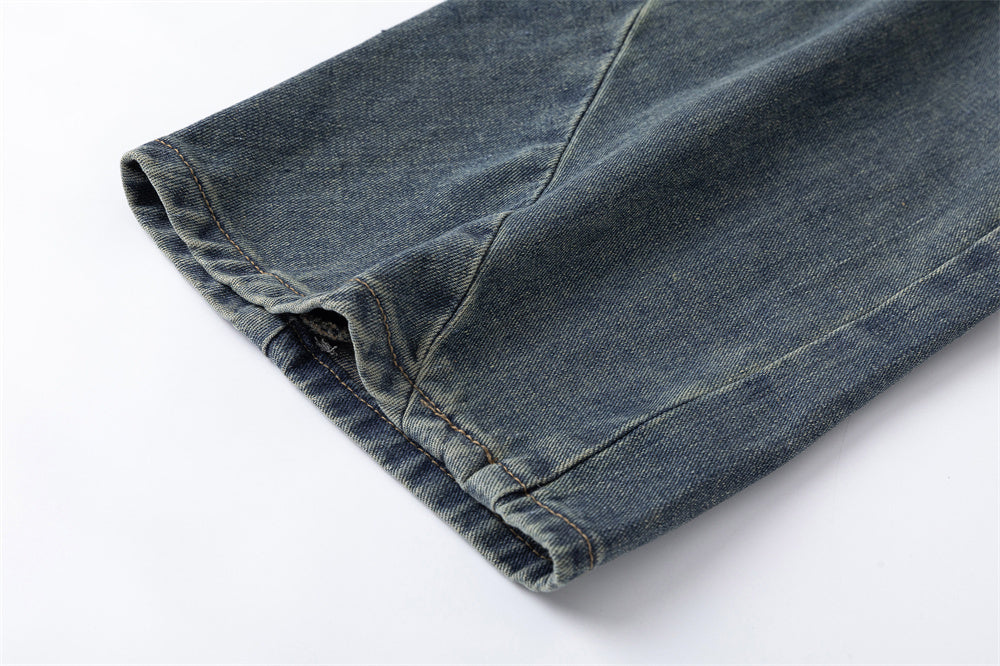 Washing Water Bright White Worn Jeans Men Washing Water Bright White Worn Jeans Men