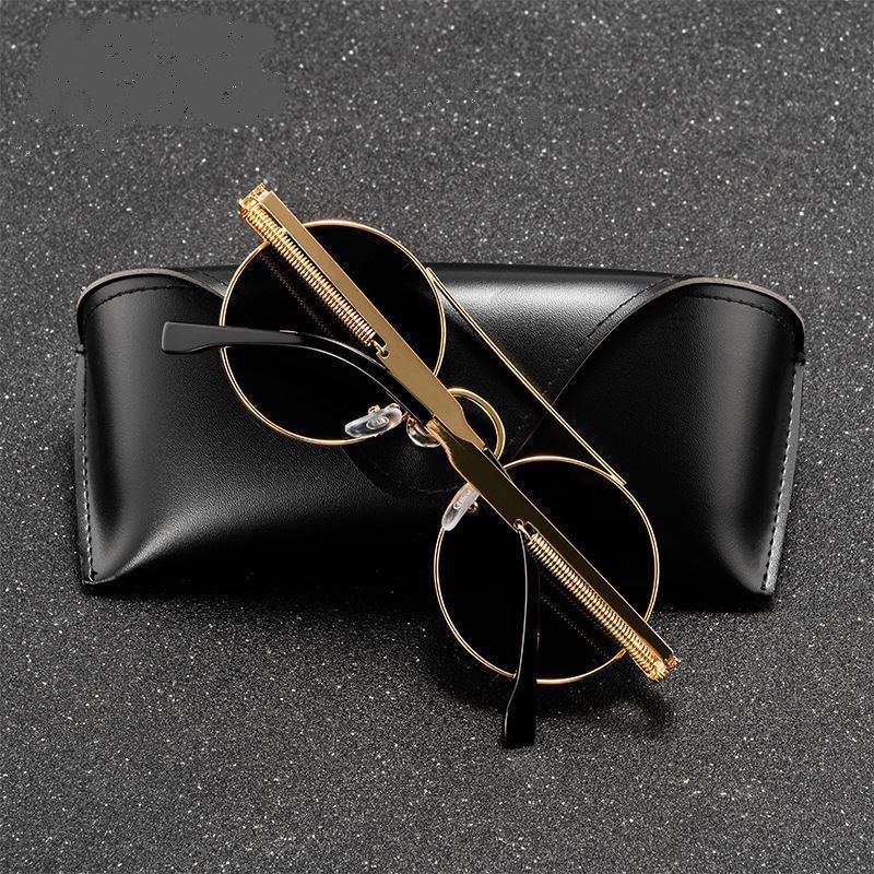 Round Steampunk Sunglasses Brand Design Men Women Metal Punk Round Steampunk Sunglasses Brand Design Men Women Metal Punk