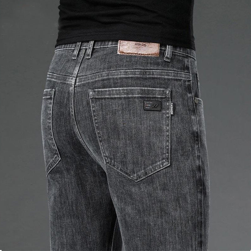 Men's Loose Straight Business Pants Winter Thick Style Trousers Men's Loose Straight Business Pants Winter Thick Style Trousers