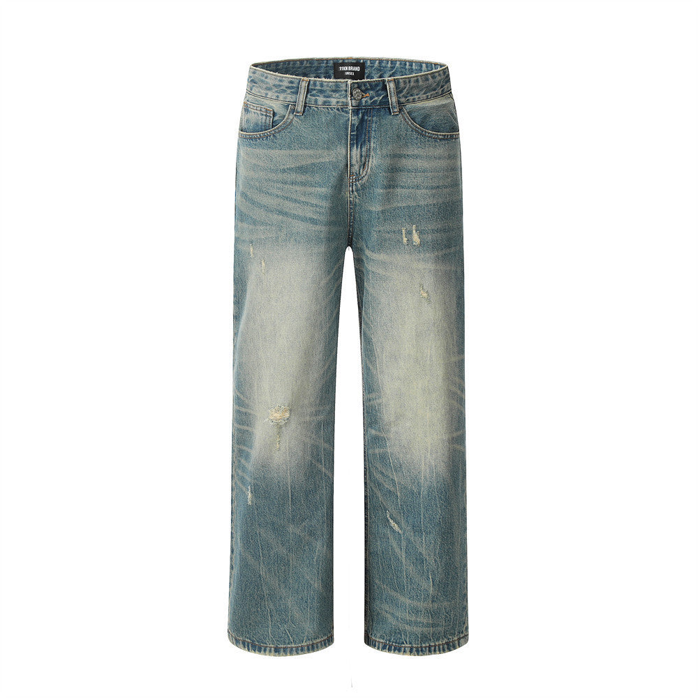 Retro Distressed Jeans For Men Retro Distressed Jeans For Men