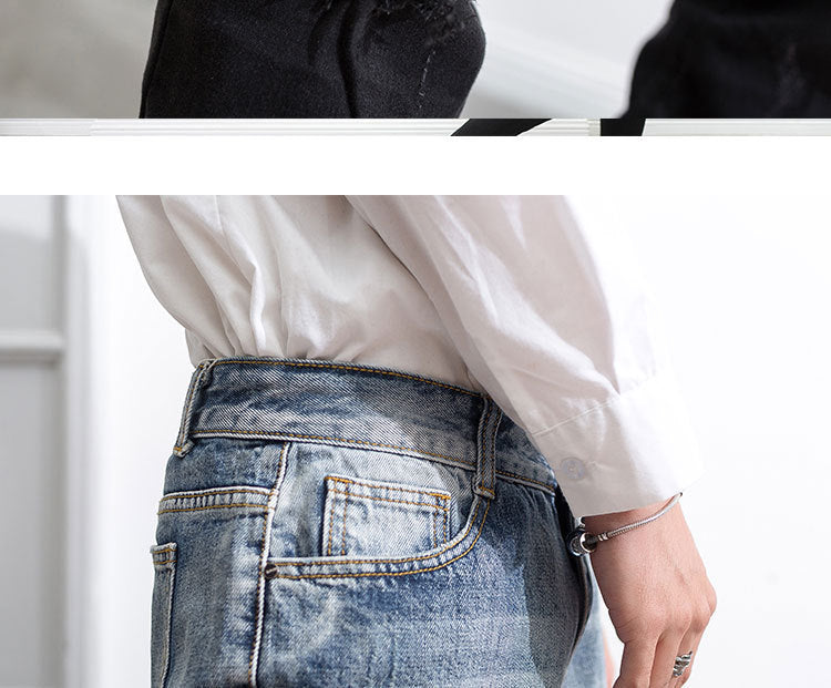 Hip Hop Trend Men's Belt Zipper Jeans Hip Hop Trend Men's Belt Zipper Jeans