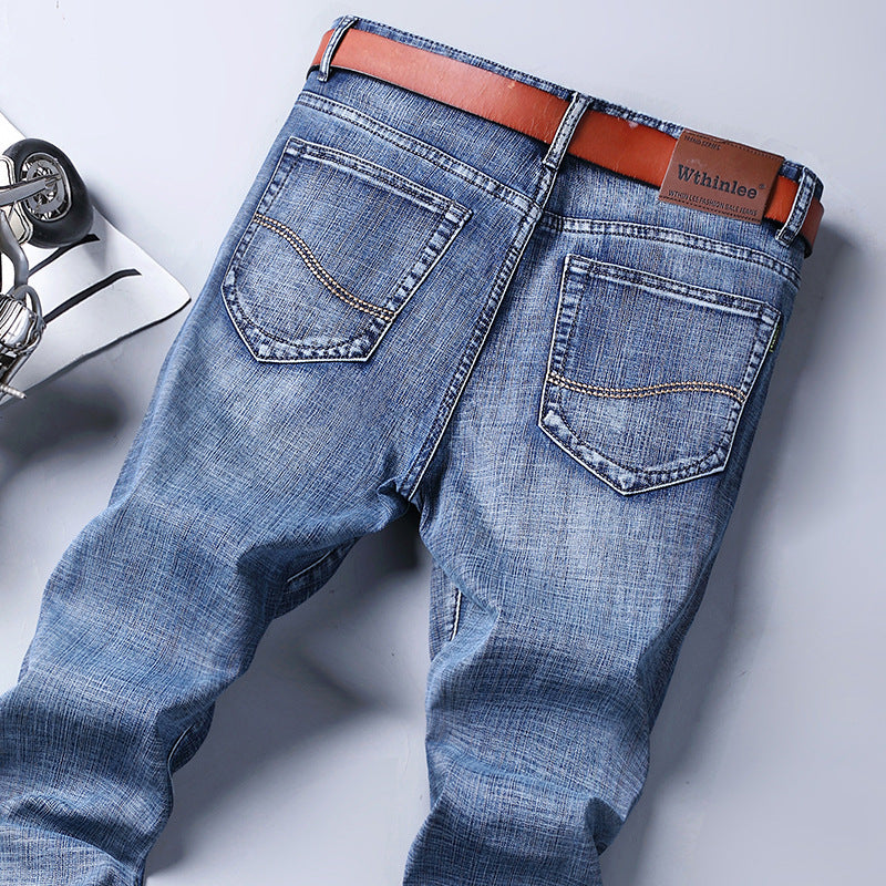 Jeans Men's Straight Loose Casual Pants Fleece-lined Thickened Men's Pants Jeans Men's Straight Loose Casual Pants Fleece-lined Thickened Men's Pants