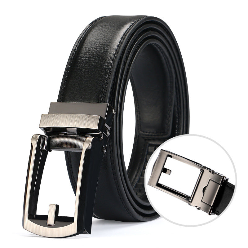 Two-layer Cowhide Fake Needle Automatic Buckle Men's Special Belt Two-layer Cowhide Fake Needle Automatic Buckle Men's Special Belt