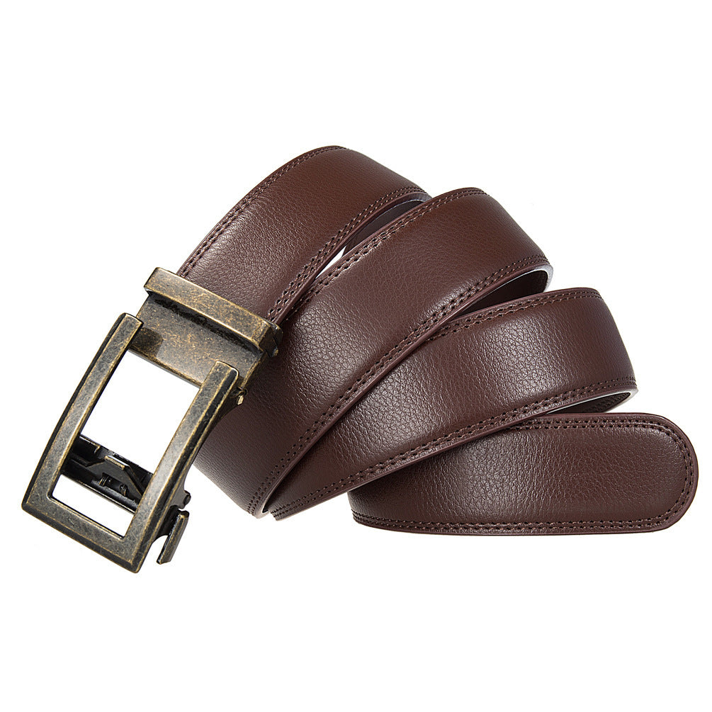 Antique Cowhide Men's Leather Belt Casual Business Comfort Click Belt Antique Cowhide Men's Leather Belt Casual Business Comfort Click Belt