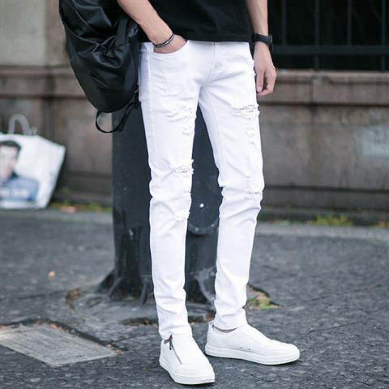 Men's Pants Trendy Slim Patch Jeans Men's Pants Trendy Slim Patch Jeans