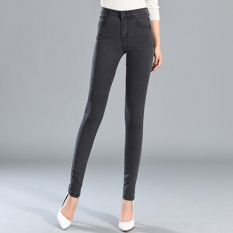 Jeans Trousers And Feet Pants Are Thin And Tight Elastic Women Jeans Trousers And Feet Pants Are Thin And Tight Elastic Women