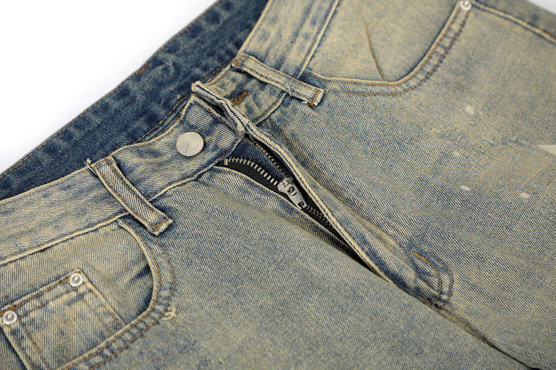 Fashion XINGX Printed Washed Jeans Men Fashion XINGX Printed Washed Jeans Men