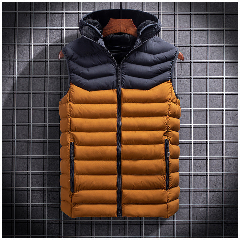 Men's Vest Autumn And Winter Korean Fashion Down Cotton Plus Fertilizer Men's Vest Autumn And Winter Korean Fashion Down Cotton Plus Fertilizer