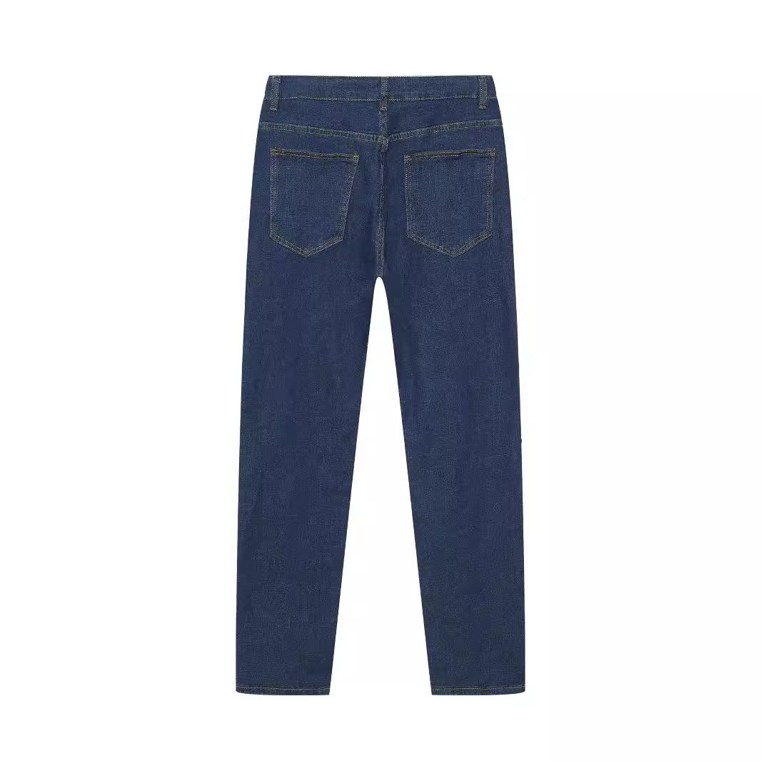 Stretch Denim Men's Pants Skinny Mid Waist Stretch Denim Men's Pants Skinny Mid Waist
