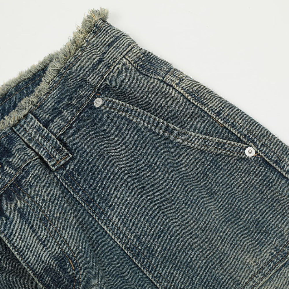 Fashion Washing Workwear Multi-pocket Jeans Men Fashion Washing Workwear Multi-pocket Jeans Men