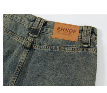 Punk Distressed Washed Denim Overalls Men Punk Distressed Washed Denim Overalls Men