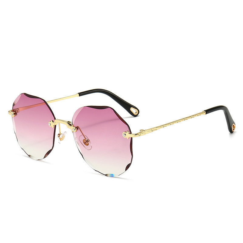 Polygonal Sunglasses Women Rimless Trimmed Sunglasses Polygonal Sunglasses Women Rimless Trimmed Sunglasses