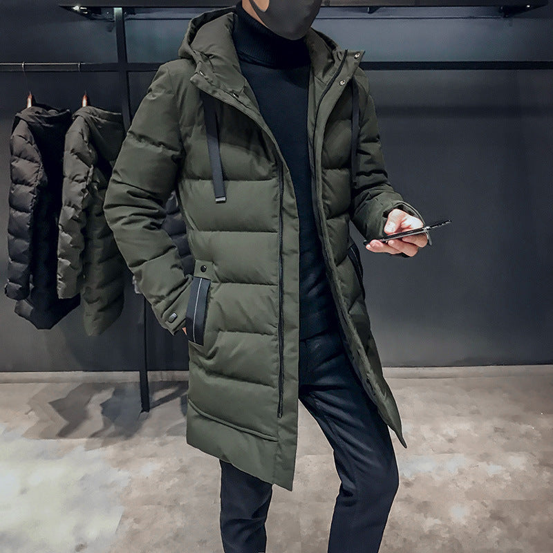 Winter Mid-Length Hooded Padded Men's Padded Jacket Winter Mid-Length Hooded Padded Men's Padded Jacket