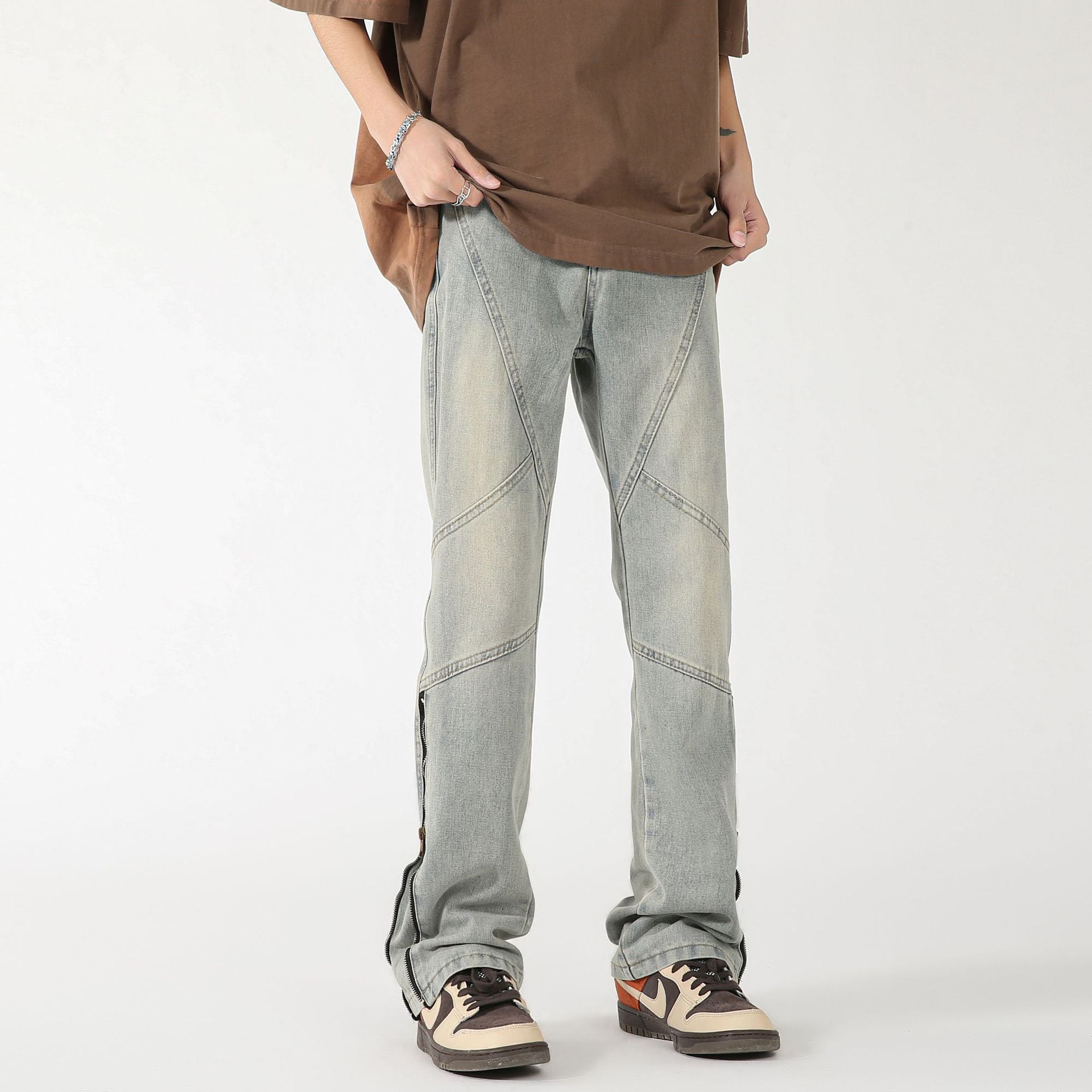 Fashion American Stitching Niche Jeans Men Fashion American Stitching Niche Jeans Men