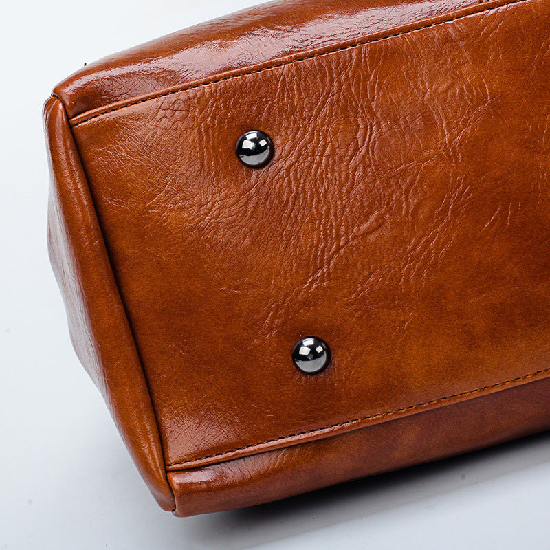 Vintage Oil Wax leather luxury handbags Women Bags Vintage Oil Wax leather luxury handbags Women Bags