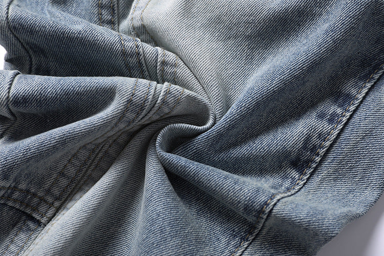 Washed Bright White Loose Jeans Men Washed Bright White Loose Jeans Men