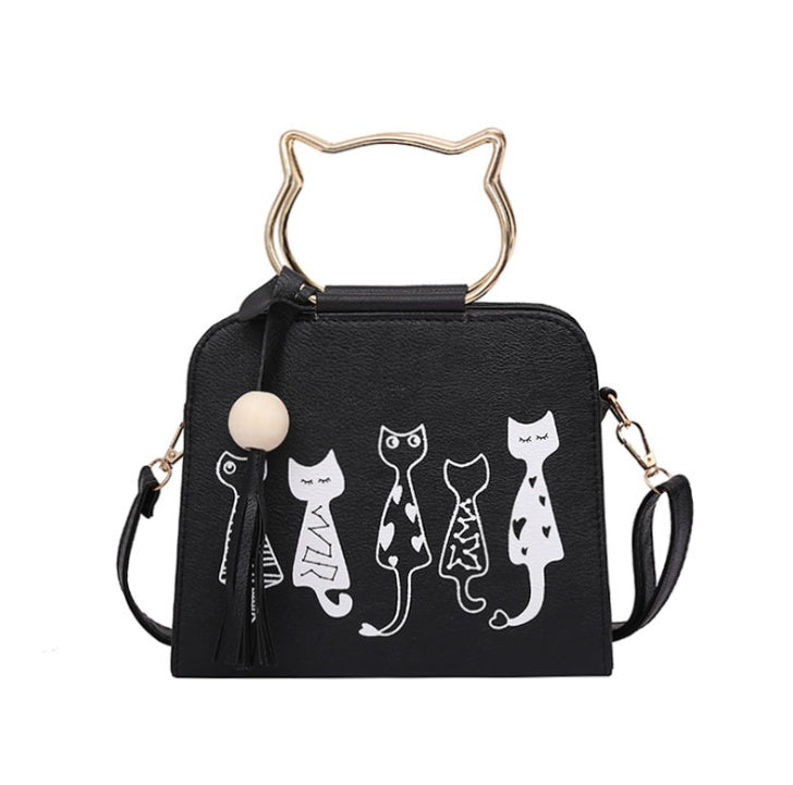 Summer new ladies cat handbag shoulder diagonal handbag Summer new ladies cat handbag shoulder diagonal handbag