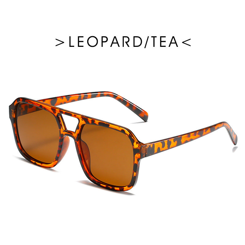 Square Double Beam Sunglasses Men And Women Retro Personality Square Double Beam Sunglasses Men And Women Retro Personality
