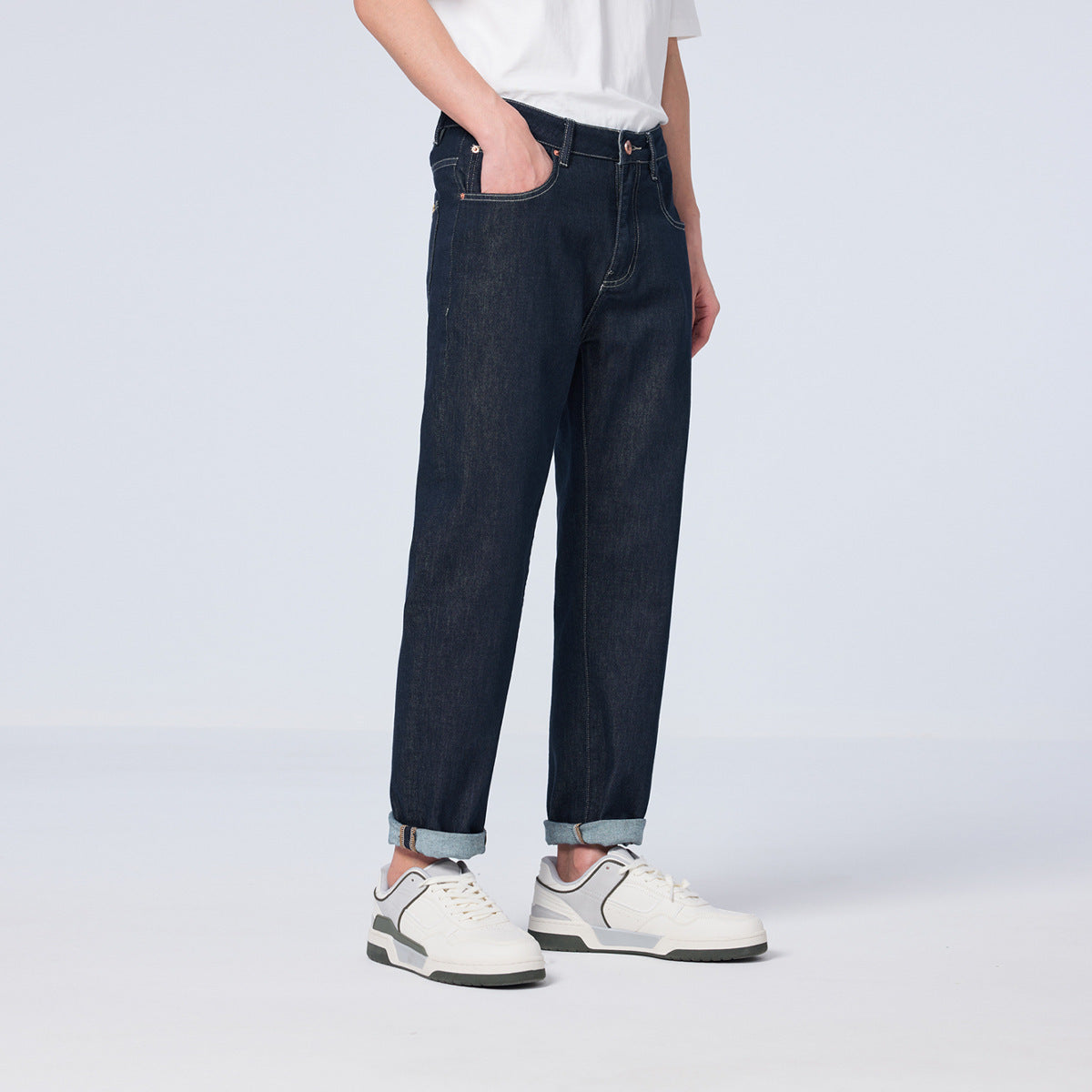 Black Technology Cool Jeans Loose Straight Casual Cropped Pants Black Technology Cool Jeans Loose Straight Casual Cropped Pants