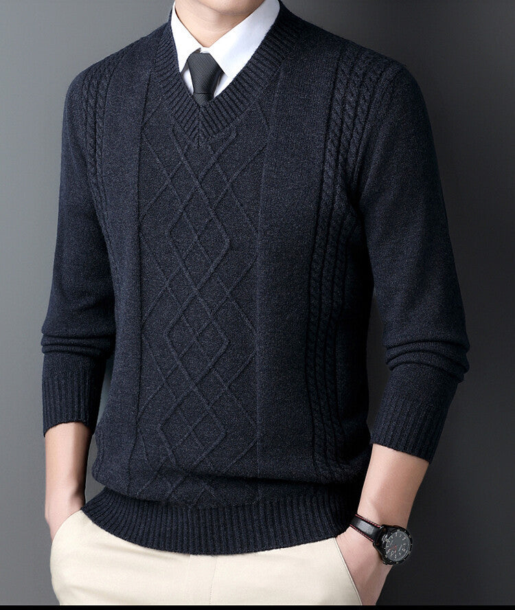 Chicken Collar Pullover Knitting Bottoming Shirt Men's Casual Sweater Chicken Collar Pullover Knitting Bottoming Shirt Men's Casual Sweater