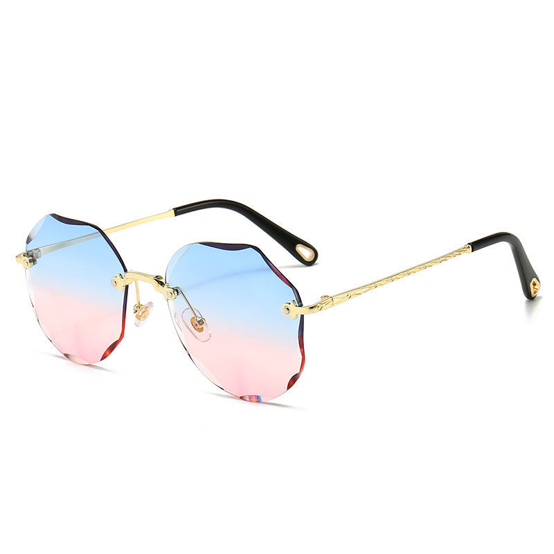 Polygonal Sunglasses Women Rimless Trimmed Sunglasses Polygonal Sunglasses Women Rimless Trimmed Sunglasses
