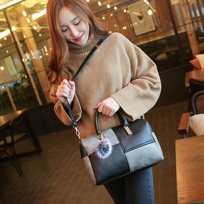 Stitching Ladies Handbag Stitching Ladies Handbag