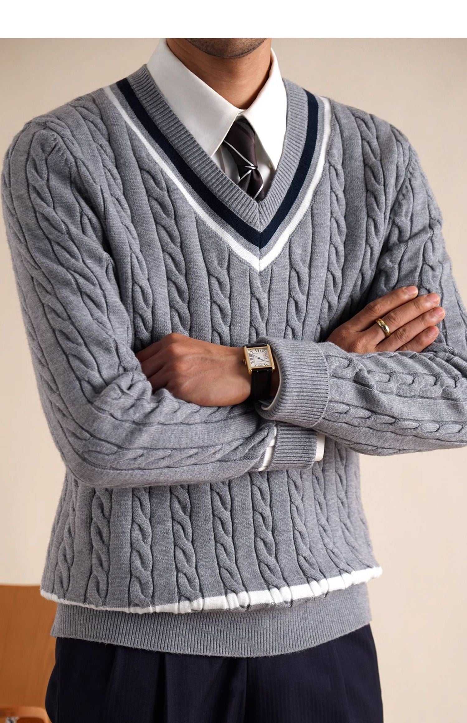 Men's College Style Casual Base Ride Thermal Head Cover Knitwear Men's College Style Casual Base Ride Thermal Head Cover Knitwear