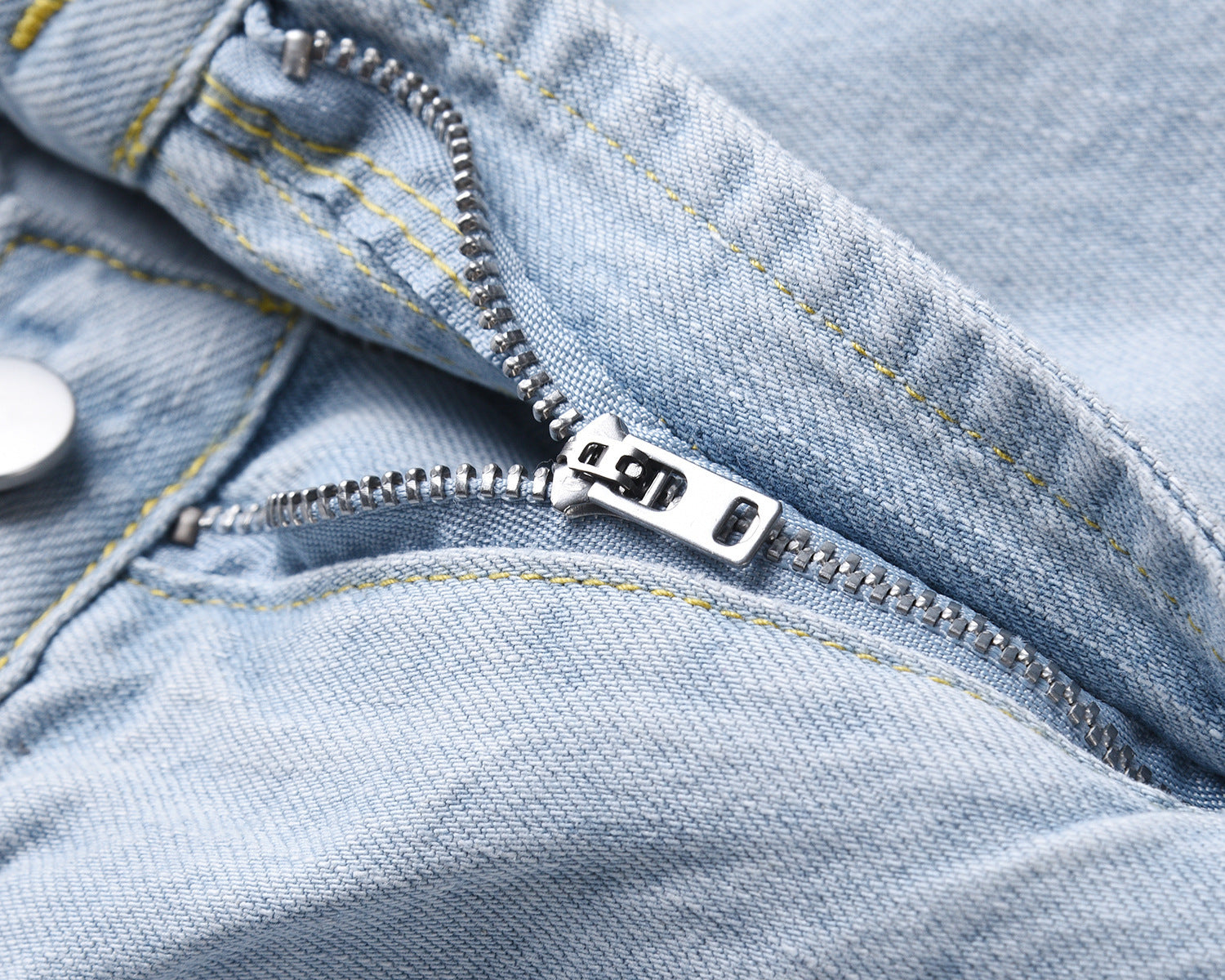 Water Washed Hole Stitching Bootleg Pants Jeans Water Washed Hole Stitching Bootleg Pants Jeans