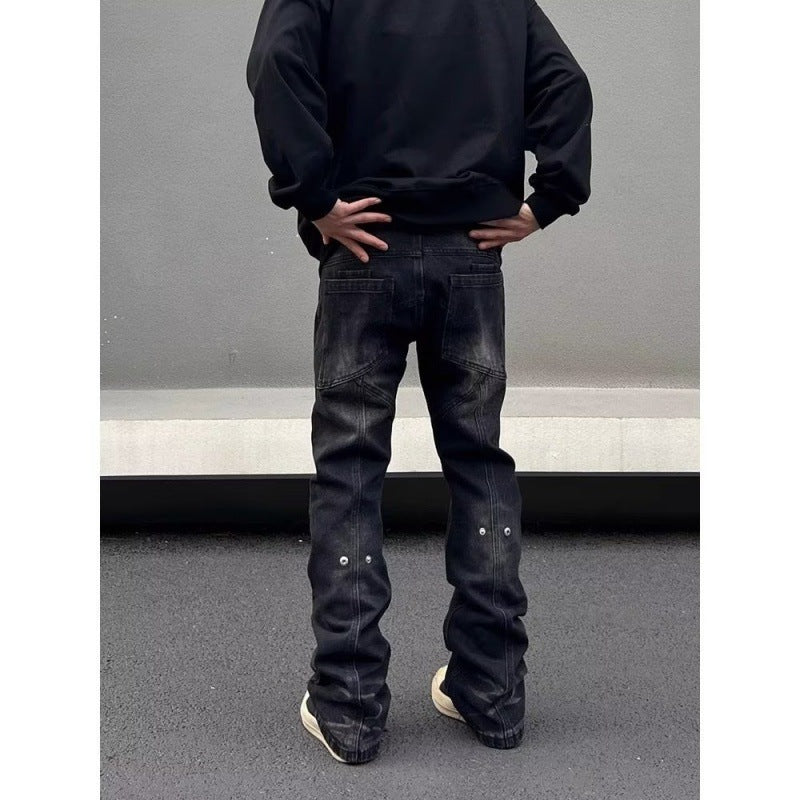 Casual Tapered Straight Washed Jeans Men Casual Tapered Straight Washed Jeans Men