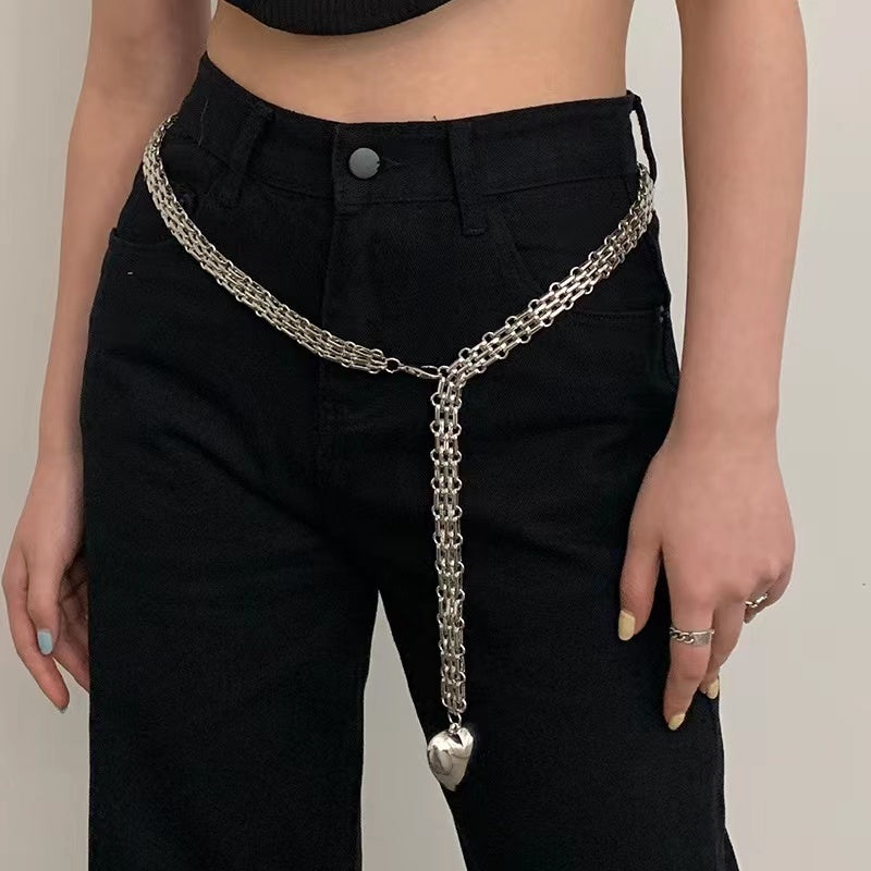 Men And Women Design Fashion Love Chain Pendant Waist Chain Metal Accessories Cute Chain Men And Women Design Fashion Love Chain Pendant Waist Chain Metal Accessories Cute Chain